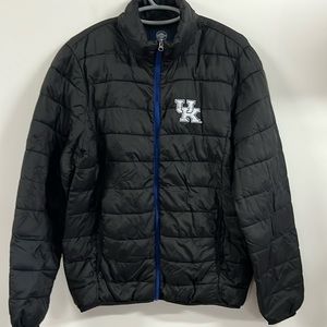 Men’s university of Kentucky puffer jacket black size medium lightweight